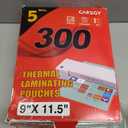 CAREGY 300 Pack Laminating Sheets, Holds 8.5 x 11 Inch Sheets,5 Mil Thermal Laminating Pouches,9 x 11.5 Inches Lamination Sheet Paper for Laminator, Clear, Letter Size, Office and School Supplies