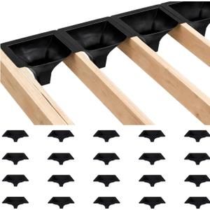 7PCS Black Downspouts for Under Deck Drainage System, PE Deck Downspouts Use for 12"&16" Joist Spacing