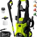 Electric Pressure Washer 5000 PSI 2.5 GPM, Bothlin Portable Power Washer with 4 Quick-Connect Nozzles, Soap Tank & Foam Cannon, High Power Water Pressure Washer for Car, Driveway, Patio, Home Cleaning