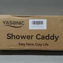 YASONIC Shower Caddy Adhesive, 100% Rustproof Shower Organizer with Soap and Toothbrush Holder, Large Capacity Shower Shelves for Inside Shower, No Drill Shower Storage for Home (5 Pack Black)