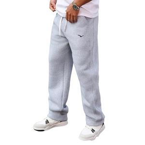 Charfille Jogger Sweatpants for Men Wide Leg Front Tie Pocket Printed Casual Cargo Joggers Pants with Pockets (1-Light Grey, M)