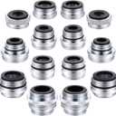 Funrous 14 Pieces Faucet Adapter Kit Kitchen Aerator Adapter Female to Male for Water Hose Sink Garden Filter Standard Sprayers