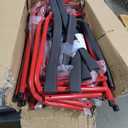 Portable Workbench Folding Work Stand, 2-Pack 1,000 Pound Capacity Foldable Work Table, Heavy-Duty Bumper Stand for Garage and Shop in Red