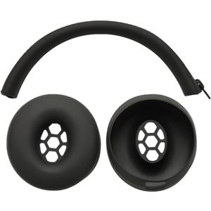 2-in-1 Silicone Case Cover for Beats Solo 4 & Solo 3 Headphones, Soft Sweat Earpad Covers & Zipper Headband Covers for Solo4 Solo3 Solo2 Accessories, Waterproof & Sweatproof (Black)