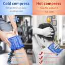 Gel Ice Cold Packs - (2-Piece Set) Soft Reusable Cold/Hot Compress, Provides Alleviate Joint and Muscle Pain. Flexible Therapy from Injuries - Shoulder, Back, Knee, Neck, Ankle & More.