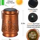 Solar Lanterns Outdoor Waterproof Garden Decor, Metal LED Garden Light Birthday Gifts for Women mom Christmas Gifts for Yard, Patio, Lawn, Tabletop, Pathway, Landscape,Walkway, Terrace(Butterfly)