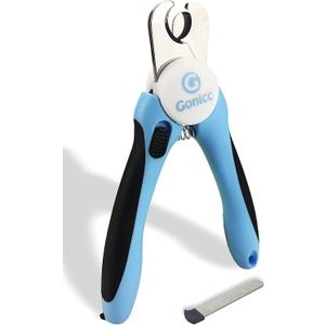gonicc Dog & Cat Pets Nail Clippers and Trimmers - with Safety Guard to Avoid Overcutting, Free Nail File, Razor Sharp Blade - Professional Grooming Tool for Pets (For Large and Medium Dogs)