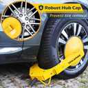 Tevlaphee Wheel Lock - Car Boot Anti-Theft Trailers Wheel Clamp Lock Parking Boot for Cars, Trucks, SUVs, Campers - Upgraded Dual Lock Adjustable Lug Nuts Cover