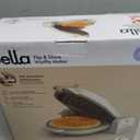 Bella Flip-n-Store Waffle Maker with EverGood™ Ceramic Nonstick Coating, Fits-anywhere™ Kitchenware, Power Indicator Light, Cool Touch Handle & Cord Wrap, 7” Wide & 1" Deep Plates, 1000 Watt, Oatmilk