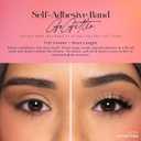 Lilly Lashes 3D Self Adhesive Eyelashes, No Lash Glue Needed, Body Heat Activated Press on Lashes, Reusable Self Adhesive Eyelashes Up to 5x, Easy to Apply & Remove (GoGetter)