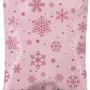 Metronic Cute Poly Mailers 14.5x19" 50Pcs Shipping Bags for Clothes, Self Adhesive Snowflake Pink Shipping Envelopes for Small Business, Waterproof Packaging Mailing Bags for Holiday Gifts