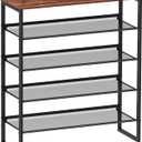 Shoe Rack - Sturdy Steel Shoe Organizer for Front Door Entrance Closet Entryway with Spacious Top - Industrial Style Strong Mesh Storage Shelves (5-Tier 11.8"x36.2"x31.5")