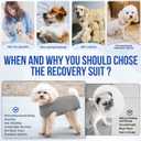 Lukovee Recovery Suit for Dogs, Onesie Surgery Recovery Suit for Female Male Dogs, Abdominal Wounds Cone E-Collar Alternative Prevent Licking Spay Recovery Suit (Grey,Medium)