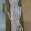 SWTYMIKI Hanging Towel Racks for Bathroom - 9 Tier Over The Door & Wall Mounted Bath Rolled Towel Storage Organizer Holder for Small Bathroom, RV, Camper, White (Patented)