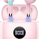 Wireless Bluetooth 5.4 Earbuds, Ear Buds LED Power Display Headphones 6D Stereo, Bluetooth Earbuds in-Ear Noise Cancelling Mic, 40H Playback Mini Case IP7 Waterproof Sports Earphones for Android iOS