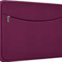 Laptop Sleeve Bag 14 inch, Shockproof Protective Laptop Cover Carrying Computer Bag with Accessory Pocket Portable Computer Case for 14" MacBook, HP, Dell, Lenovo, Acer, Rose Red