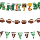 Pack of 2 Mulbozy Game Time Football Banner, 8 Ft Football Party Banner Decoration, Football Garland Pennant Banners for Birthday, Sports Fantasy Football Party Decor