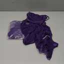 Alrovetoney Women Lingerie Set Naughty Lace Bodysuit High Waisted Underwire Lingerie Babydoll With Garter Belt and Stockings (Small, Purple)