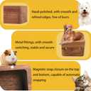 2 x Pet Fur Keepsake Box with 3 Clear Glass Jars, Wooden Memorial Box for Dog, Cat Hair, Whiskers, Teeth,Tags, Memorial Gifts for Loss of Dog, Cat, Bunny, Horse, Pocket Pet