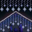 Enhon 14 Drops Christmas Bethlehem Star String Light Outdoor, 11.5FT 210 LED Large Hanging Bethlehem Star Lights with 8 Lighting Modes for Christmas Outdoor Light(Cold White)