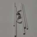 White Wrap Around Curtain Rods:5/8" Small Blackout Adjustable Window Curtain Rod for Bedroom Kitchen Apartment Renter Friendly,Room Darkening Curved Drapery Rods Easy Install,Pure White 28-60"