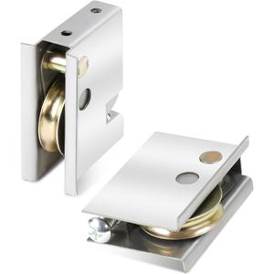 0C5Y00P0 Sliding Patio Door Rollers Compatible with P-Ella Patio Sliding Doors, 1-1/2"" Steel Ball Bearing Sliding Door Rollers Replacement Adjustable Roller Height (2 Pack), Silver
