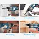 2 x 5-Piece 1/2 Masonry Drill Bits for Concrete Tiles Stone, 1/2 Inch Carbide Drill Bit Set for Glass Ceramic Brick Soft Metal Plastic and Wood, Hex Shank Drill Bit Set Diameter 12mm, Black