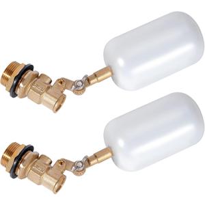 Float Valve 3/4 inch, Brass Water Float Valve with Adjustable Arm, Float Ball Valve Automatic Fill and Water Level Control for Water Trough,Fountains,Water Tank,Ponds,Pool,Aquariums