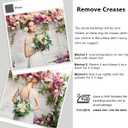YongFoto Retro White Brick Wall Floral Arch Backdrop 8x6ft Rose Flowers Vine Leaves Photography Background Birthday Bridal Shower Wedding Party Banner Room Decor Portraits Photoshoot Wallpaper