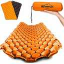 POWERLIX Ultralight Inflatable Camping Sleeping Pad - Camping Mattress for Backpacking, Hiking, Compact Lightweight Air Pad for Camping, Inflation Hand Pump Bag/Repair Kit Included