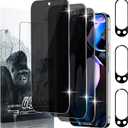 3 Pack Tempered Glass Privacy Screen Protector Case Friendly Anti Spy Screen Protector for Google Pixel 9 Pro XL +3 Pack Camera Lens Protector for Pixel 9 Pro XL(Not fit Pixel 9&9 Pro)