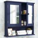 TaoHFE Blue Medicine Cabinet,Medicine Cabinets for Bathroom with Mirror
2 Doors 3 Shelf,Bathroom Cabinet Wall Mounted Wooden Bathroom Storage Cabinet Over Toilet Bathroom Cabinet Laundry Kitchen