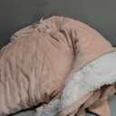 Richtry Electric Blanket Wearable with Foot Pockets & Sleeves, Electric Heated Snuggle Blanket, Flannel & Sherpa Heating Throw with 10 Heat Settings, 112 Hours Auto ShutOff, 50"×70", Pink