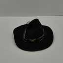 Western Cowboy Hat for Men Women Classic Roll Up Fedora Hat with Buckle Belt(Size:S-M)