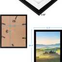 HUKONHEP 15x24 Black Picture Frames, Photos Frame with Plexiglass, Wall Gallery Photo Frames, Horizontal and Vertical for Wall Mounting, Home Office Decoration