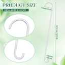 S Hooks for Hanging Plants Branch Hook, 3 Pack, White, 36 Inch