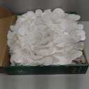 5 FT Pop Up Christmas Tree with Timer Lights and Decorations, White Tinsel Artificial Christmas Tree with 24 Balls Ornaments, Collapsible Pencil Tree for Xmas Home Office Party Decor