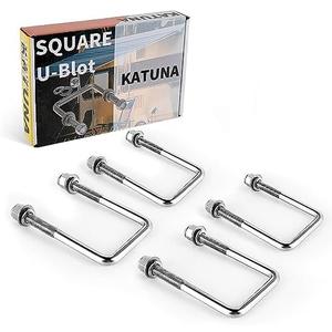 KATUNA 4Pack 1/2" x 3-1/16"x 4-5/16" Stainless Steel U-Bolts, Square U-Bolt Boat Trailer U-Bolts with Washers and Nuts for Sailboat Trailer Automobiles Industrial Part.