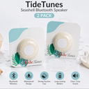 Tide Tunes Seashell Bluetooth Speaker White 2 Pack