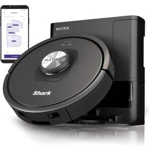 Shark RV2310AE Matrix Self-Emptying Robot Vacuum with Bagless, 45-Day Capacity, Self-Cleaning Brushroll for Pet Hair, No Spots Missed on Carpets & Hard Floors, Precision Home Mapping, Wi-Fi, Black