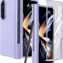 for Galaxy Z Fold 6 5G Case with S Pen Holder & S Pen [Screen Protector] [Hinge Protection] Hard PC Anti-ScratchesMilitary-Grade Shockproof case Cover for Z Fold 6,[Purple] MUS-FMGB-03-04