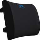 Everlasting Comfort Lumbar Support Pillow for Office Chair - Memory Foam Back Cushion for Chair, Car, Couch - Lumbar Pillow Promotes Better Posture, Back Pain Relief - Ideal for Gaming and Desk Chairs (Black)