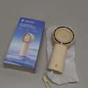 JISULIFE Handheld Portable Turbo Fan [16H Max Cooling Time], 4000mAh USB Rechargeable Personal Battery Operated Mini Small Pocket Fan with 5 Speeds for Travel/Outdoor/Vacation/Concerts - Brown