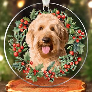 2 x Pawzity Goldendoodle Ornament - Goldendoodle Christmas Ornaments - Dog Gifts for Women Men, Dog Lovers Gifts - Dogs Ornaments 2025 - Acrylic Christmas Hanging Ornament 2025