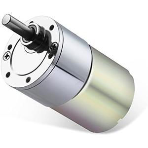 Greartisan DC 12V 300RPM Gear Motor High Torque Electric Micro Speed Reduction Geared Motor Eccentric Output Shaft 37mm Diameter Gearbox