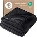 Bare Home Fleece Blanket - Twin/Twin Extra Long - Ultra-Soft Lightweight for Bed, Sofa, and Couch - Luxury Microplush - Cozy Warm Blanket (Twin/Twin XL, Black)
