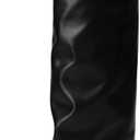 Modatope Knee High Boots Women Fold Over Knee High Boots Chunky High Heels Long Boots Zipper Pointed Toe Dress Tall Boots for Women (7, Black Pu)