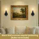 Wall Sconces Set of Two, Modern Bathroom Vanity Light Fixtures with Clear Glass, Hardwired Sconces Black Wall Lights for Bathroom Mirror Living Room Bedroom Hallway Stairs