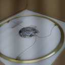 Gold Chandelier 24Modern LED Chandeliers Dimmable 1 Ring Flush Mount Chandelier LED Pendant Light with Remote Control for Living Room Bedroom Dining Room