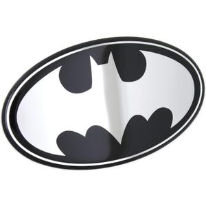 Fan Emblems Batman Domed Chrome Car Decal - 1989 Logo (Black and Chrome)